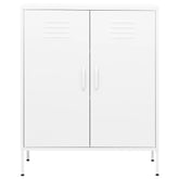 White Steel Storage Cabinet 31.5x13.8x40 inches